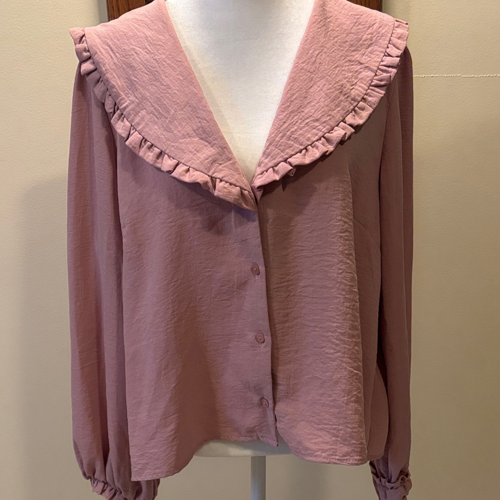 Topshop Dusty Rose Blouse - US 14